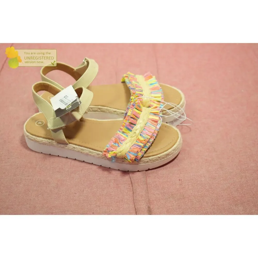 art class Girls' Andi Raffia Sandals Size 4